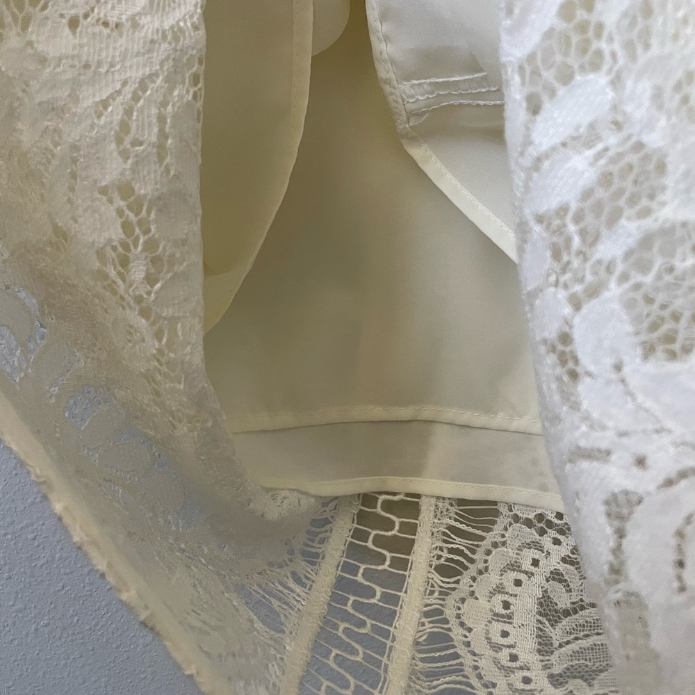 Eliza J Cream Lace Midi Dress, Size 8 - Picture 5 of 11